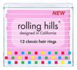 Rolling Hills 12 Classic Hair Rings - Colour: Pink