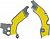 Acerbis 0022347 Suzuki, X-Grip frame protector Yellow/Black