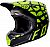 FOX V3 Grav, cross helmet Color: Matt Black/Neon-Yellow Size: XL