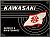 Nostalgic Art Kawasaki - Tank Logo, magnet 8 cm x 6 cm